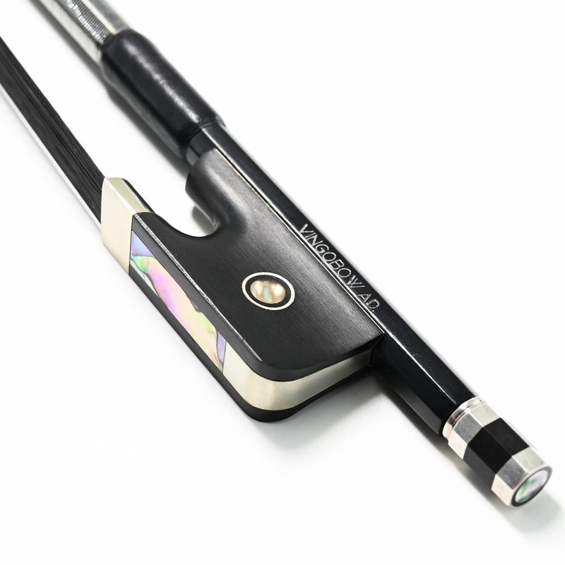 VINGOBOW Natural Black Horse Hair Carbon Fiber Cello Bow (1/2, C.F.-Advanced) - Image 5